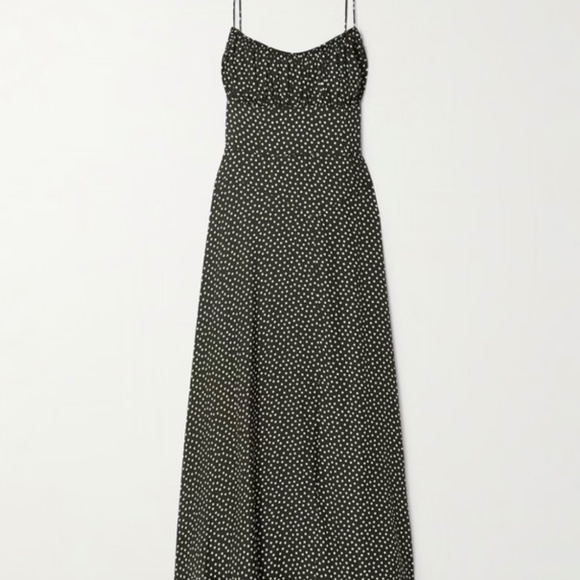 Doen Silk Blend Midi Dress in Polka Dot, Size M - Picture 6 of 13